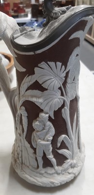 Lot 43 - Six relief-moulded jugs