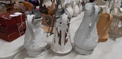 Lot 43 - Six relief-moulded jugs