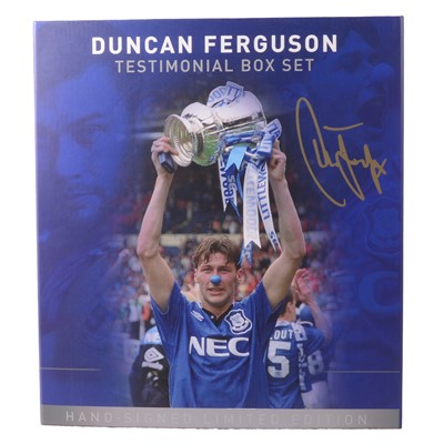 Lot 328 - Football interest - Everton Duncan Ferguson Testimonial Hand-Signed Limited Edition Box Set.