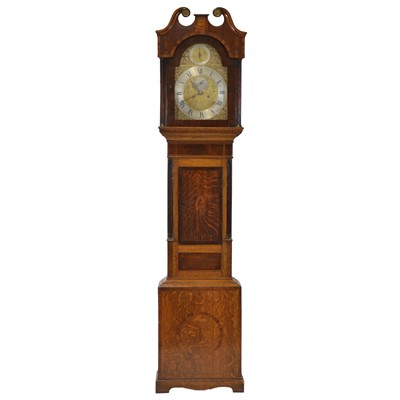 Lot 449 - Oak and mahogany longcase clock, Robert Cutbush, Maidstone