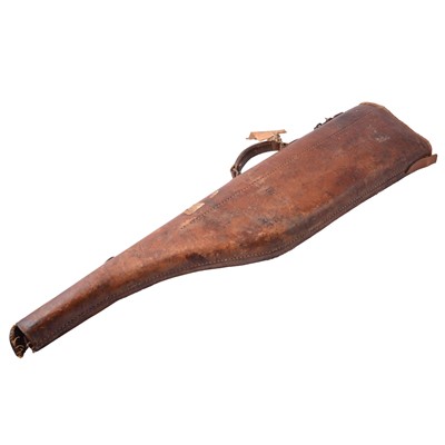 Lot 199 - Leather leg of mutton gun case, suitcases, etc.