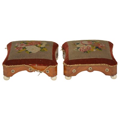 Lot 525 - Two Victorian church kneelers