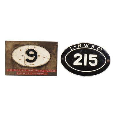 Lot 239 - Railwayana: Two cast iron bridge plates