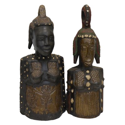 Lot 485 - Pair of large African figures, Mali
