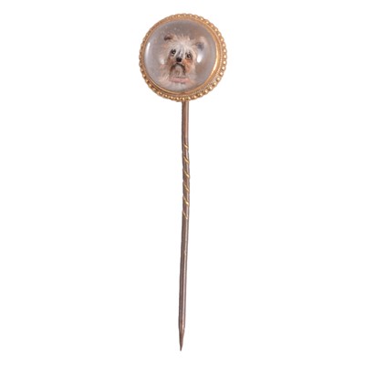 Lot 347 - An Essex Crystal terrier stick pin.