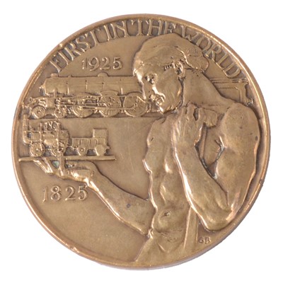 Lot 273 - A Stockton & Darlington Bronze Centenary Medal.