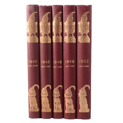Lot 261 - PUNCH magazine: twenty bound volumes, 19102-1950s, assorted