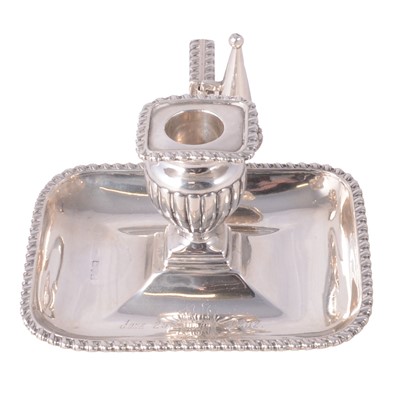 Lot 300 - Late Victorian silver chamberstick