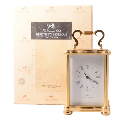 Lot 270 - Swiss gilt metal carriage clock
