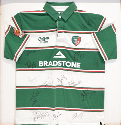 Lot 334 - Rugby interest: signed Leicester Tigers RFC shirt, 2008-2009 season