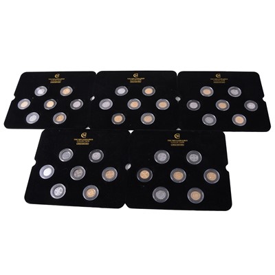 Lot 295 - London Mint Millionaires Collection Gold Edition - thirty-five 22 carat gold replica coins.