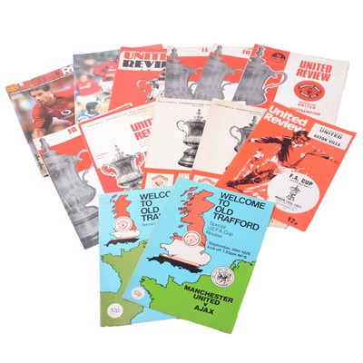 Lot 251 - 'United Review' Manchester United football programmes, 1970s-1990s
