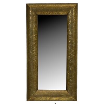 Lot 316 - Indian brass-faced wall mirror