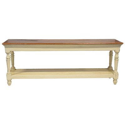 Lot 451 - Large part painted pine console table