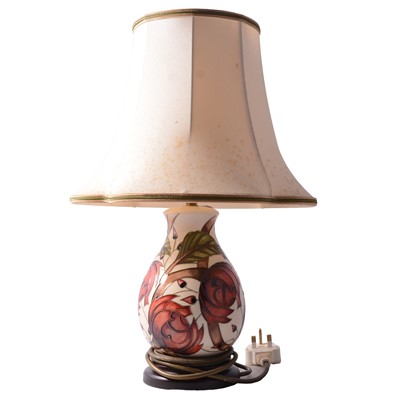Lot 110 - Moorcroft pottery table lamp