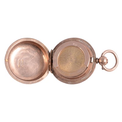 Lot 370 - A yellow metal sovereign case stamped 9ct.