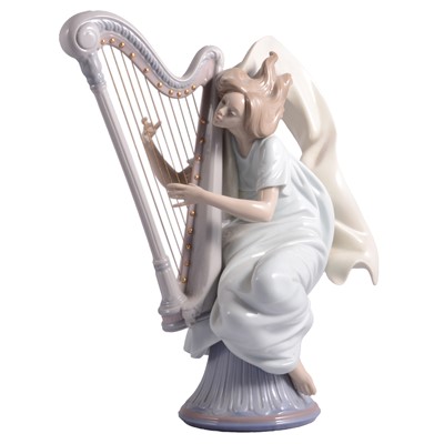 Lot 21 - Lladro porcelain figure, The harpist, 6312