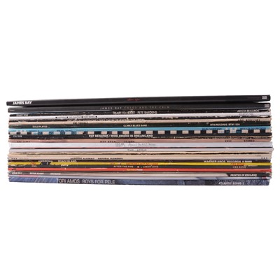 Lot 80 - Two plastic tubs of vinyl LPs, various genres
