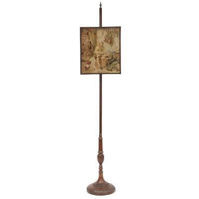 Lot 502 - Victorian mahogany pole screen