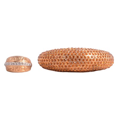 Lot 476 - Gianni Versace - a multi stone paste bangle and ring.