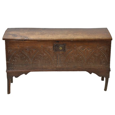 Lot 482 - Joined oak coffer, 18th Century