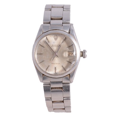 Lot 1008 - Rolex - an Oysterdate Precision stainless steel automatic wristwatch.