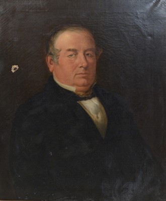 Lot 371 - English School, 19th Century, portrait of a gentleman