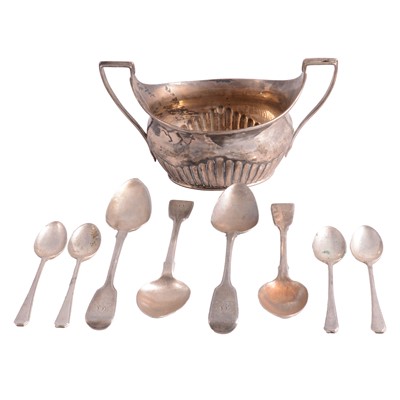Lot 320 - Silver twin-handled sugar bowl, Walter & John Barnard, London 1892.