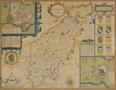 Lot 359 - John Speed, Northamptonshire, map, late print