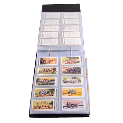 Lot 170 - An album of cigarette cards - railway engines, locomotives, ships, animals, royalty.