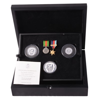 Lot 289 - The Battle of Britain 85th Anniversary Silver Proof Sovereign Set.