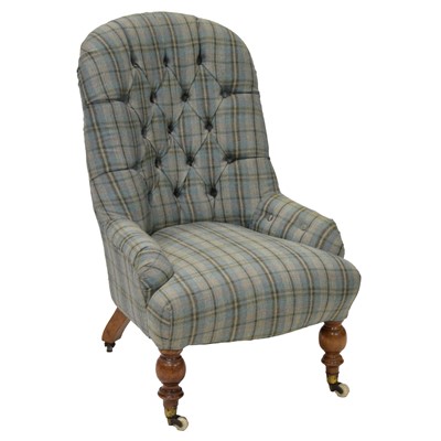 Lot 517 - Late Victorian oak nursing chair