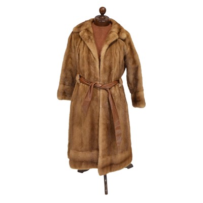 Lot 551 - A lady's Faulkes of Edgbaston full length mid brown mink fur coat.