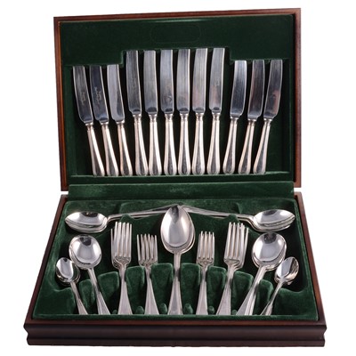 Lot 105 - Canteen of silver plated cutlery