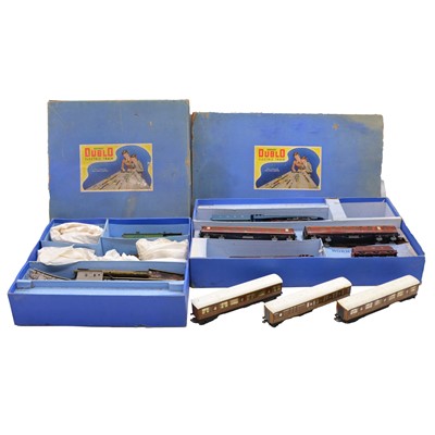 Lot 252 - Hornby Dublo EDG7 Tanks Goods Train set, boxed, and other railway