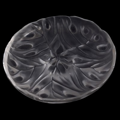 Lot 144 - Lalique Crystal, 'Barbade' a large glass centre bowl/ platter