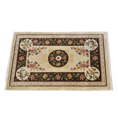 Lot 352 - Pair of Oriental silk rugs