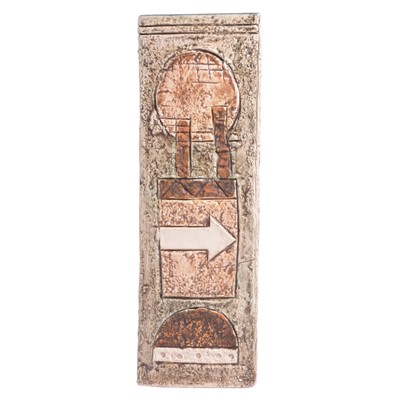 Lot 17 - Alison Brigden for Troika Pottery, a tall cuboid vase