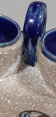 Lot 2 - George Tinworth for Doulton Lambeth, an unusual stoneware entree dish, 1886