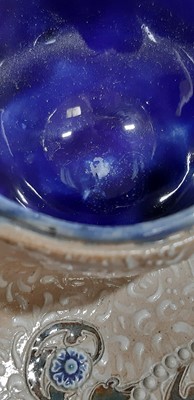 Lot 2 - George Tinworth for Doulton Lambeth, an unusual stoneware entree dish, 1886