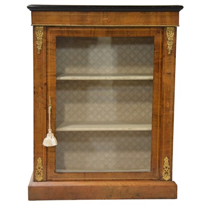 Lot 493 - Victorian walnut vitrine