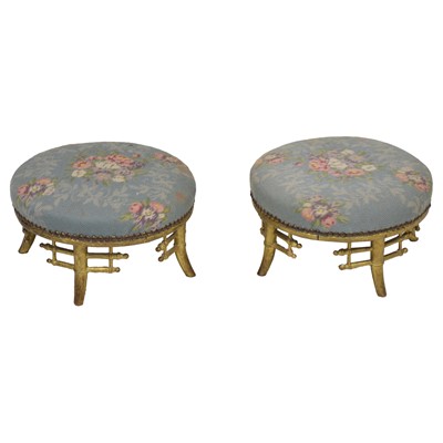 Lot 463 - Pair of Victorian footstools