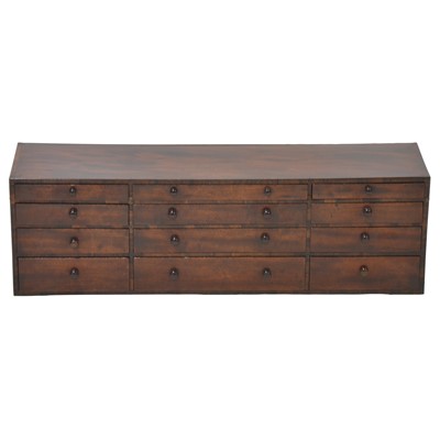 Lot 524 - Set of Victorian mahogany collectors drawers