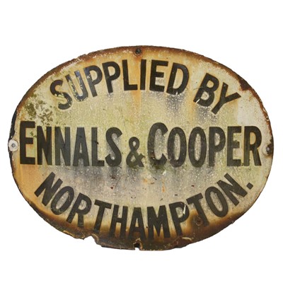 Lot 118 - Ennals & Cooper enamelled sign