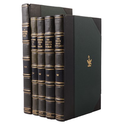 Lot 230 - 'BB' Denys Watkins-Pitchford, five First Editions, travel interest, leather bound.