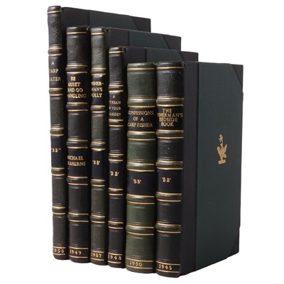 Lot 223 - 'BB' Denys Watkins-Pitchford, six First Editions, angling interest, leather bound.
