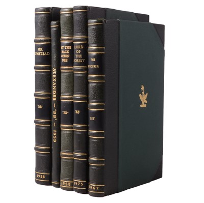 Lot 224 - 'BB' Denys Watkins-Pitchford, five First Editions, children's titles, leather bound.
