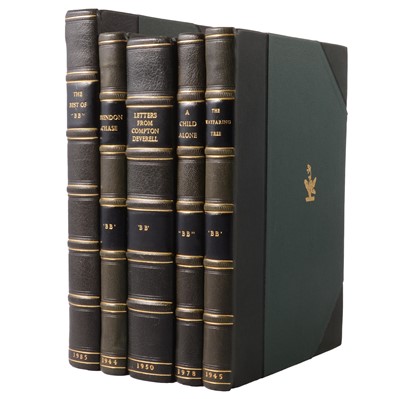 Lot 222 - 'BB' Denys Watkins-Pitchford, five First Editions, autobiographical and similar, leather bound.