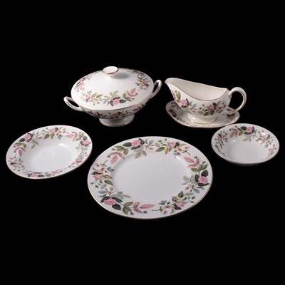 Lot 67 - Wedgwood bone china dinner service, Hathaway Rose pattern