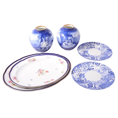Lot 77 - Two Royal Doulton Blue Children vases, etc.